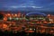 Seattle stadium at night