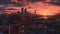 Seattle Sunset In 1870s: A Pixel Art Close-up