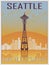 Seattle Vintage Poster