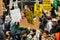 Seattle Wa - Oct 14, 2023 March to support Palestine - Gaza - Hamas waving signs