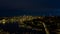 Seattle Wa Skyline illuminated across lake union at night in december