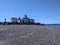 Seattle, WA USA - circa April 2021: Gorgeous view of the Olympic Mountain range on a cloudless day at Discovery Park