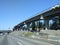 Seattle, WA USA - circa April 2021: View of the massive light rail construction from the I-5 interstate