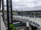 Seattle, WA USA - circa May 2021: View of car entering the parking garage at CenturyLink Field Event Center on an overcast day