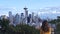SEATTLE, WASHINGOTN - SEPTEMBER 2014: Skyline panorama view