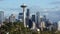 SEATTLE, WASHINGOTN - SEPTEMBER 2014: Skyline panorama view