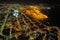 Seattle, Washington from Sky View Observatory on top of Columbia Center Office Building at night.