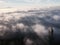 Seattle Washington Under the Fog Mt Rainier in Distance