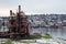 Seattle, Washington, United States - Gas Works Park covered with snow.