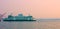 Seattle, Washington, United States usa  janvier ,10, 2019  ,Washington state ferry boat on Elliott Bay leaving the Seattle