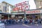 Seattle, Washington, USA / March 2019: A multitude of people at the entrance of the Public Market on Pike Place in Seattle