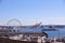 Seattle waterfront and port panorama. Washington state