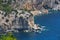 Seaview through the cliffs on the island of Thassos