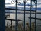 Seaview through a metal decorative gate