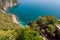 Seaview from traditional mediterranean balcony.