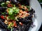 Seaweed Salad Thai,Ingredients Pepper,Garlic,Fish sauce,Sugar Lemon,Sprinkle onions and place on a bowl as a health,Background is