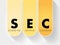 SEC - Securities and Exchange Commission acronym, business concept background