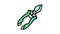 secateurs for cutting house plant branch color icon animation