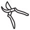 Secateurs line icon. Gardening hand tool symbol