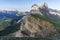 Seceda summit in the Dolomites. Odle mountain range. Italy