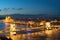 Secheni bridge and Parliament building over Danube