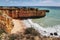 Secluded bay on the Algarve coast in Portugal on the Atlantic Ocean