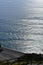 Secluded beach, Nerja Spain. High angle shot of the sea.