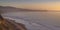 Secluded Blacks Beach in San Diego at sunset