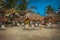 Secluded cabanas on the beach in Cozumel