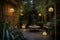 secluded garden patio with bamboo and lanterns for a tranquil escape