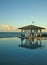 A secluded private gazebo on the ocean