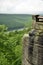 Secluded stone lookout on the edge of the rocks