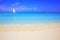 Secluded turquoise beach in Aruba, Caribbean Blue sea, Duth Antilles