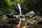 Secluded waterfall in a jungle, Costa Rica