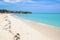 Secluded white sand beach in Cayo Levisa Island in Cuba