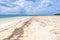 Secluded white sand beach in Cayo Levisa Island in Cuba