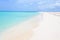 Secluded white sand beach in Cayo Levisa Island in Cuba