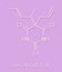 Secobarbital barbiturate sedative, chemical structure. Skeletal formula.