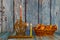 Second dayof Hanukkah with burning Hanukkah candles Hanukkiah traditional Candelabra