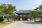 Second gate of Royal tomb of king Suro of Gaya kingdom in Gimehae, South Gyeongsang province, South Korea