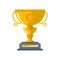 Second place golden cup isolated icon