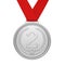 Second Place Silver Medal Isolated