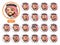 The second set of Saudi Arab man cartoon character design avatars