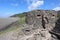 A second World War casemate or pillbox stands on Bossington beach in Somerset. It has views around Porlock Bay and the Bristol