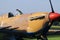 Second world war hurricane fighter plane cockpit
