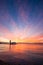 Seconds before the sunrise in Corfu with church