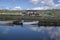 Secovlje Saltworks, Piran / SLOVENIA - September 9, 2019: View of water channel with boats, way of transportation in saltworks