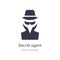 secret agent icon. isolated secret agent icon vector illustration from army and war collection. editable sing symbol can be use