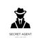 secret agent icon in trendy design style. secret agent icon isolated on white background. secret agent vector icon simple and