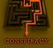 Secret Conspiracy Maze Representing Complicity In Treason Or Political Collusion 3d Illustration